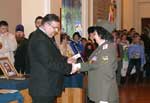 Вручение ордена заметителю директора корпуса по воспитательной работе есаулу Бурдиной Светлане Николаевне 