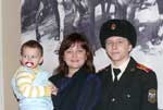 Кадет Андрей Адимов с мамой и братишкой